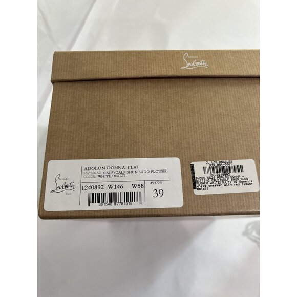 Christian Louboutin x Shun Sudo Adolon Donna Button Flower Sneakers in White - Picture 4 of 9